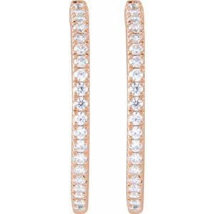 1/5 ct Lab-Grown Diamond Hoop Earrings