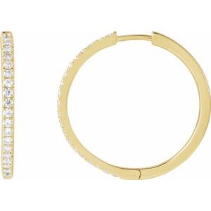 1/5 ct Lab-Grown Diamond Hoop Earrings