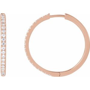1/5 ct Lab-Grown Diamond Hoop Earrings