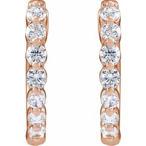 1/5 ct Lab-Grown Diamond Hoop Earrings
