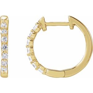 1/5 ct Lab-Grown Diamond Hoop Earrings