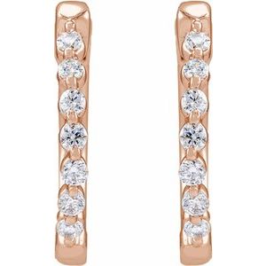 1/5 ct Lab-Grown Diamond Hoop Earrings