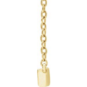 3/8 ct Lab-Grown Diamond Lab-Grown Bar Necklace