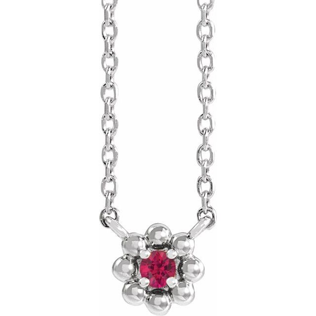 sterling-silver-lab-grown-ruby-beaded-youth-16"-necklace
