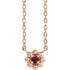 14k-rose-natural-mozambique-garnet-beaded-youth-16"-necklace