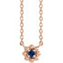 14k-rose-natural-blue-sapphire-beaded-youth-16"-necklace