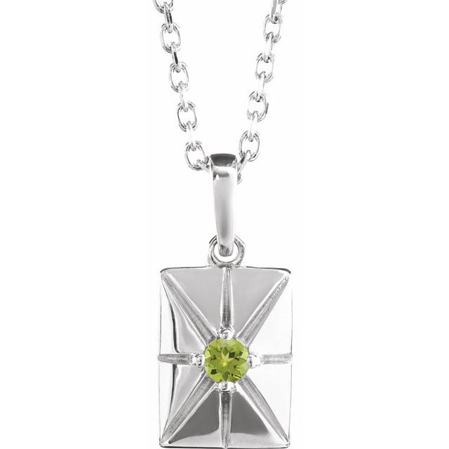 sterling-silver-natural-peridot-16-18"-necklace