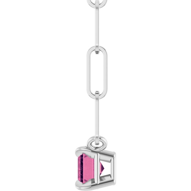 sterling-silver--natural-pink-tourmaline-solitaire-18"-necklace