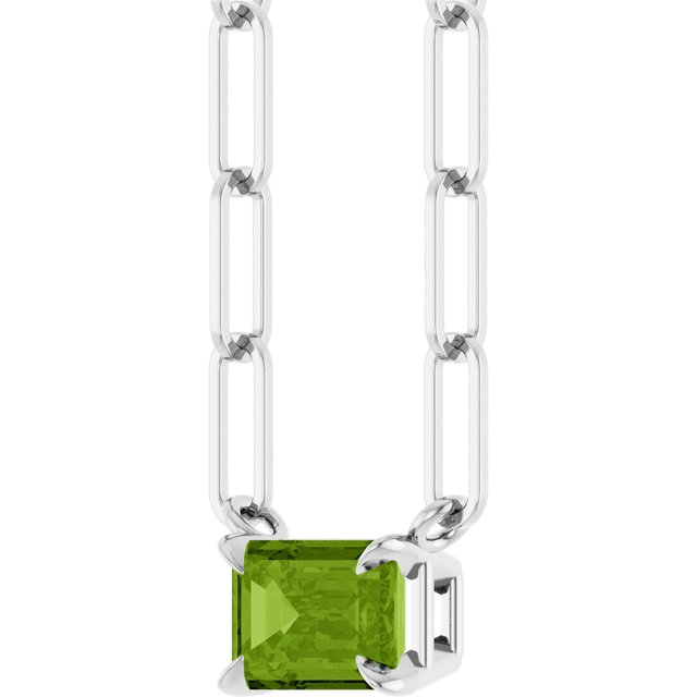sterling-silver--natural-peridot-solitaire-18"-necklace