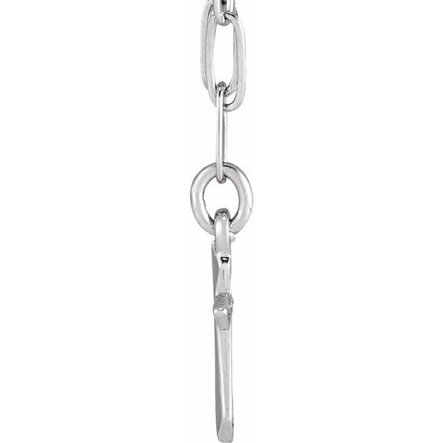 14k-white-cross-link-18"-necklace