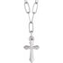 14k-white-cross-link-18"-necklace