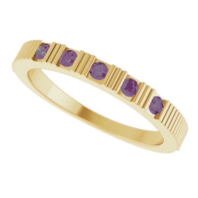 14k-yellow-lab-grown-alexandrite-stackable-ring