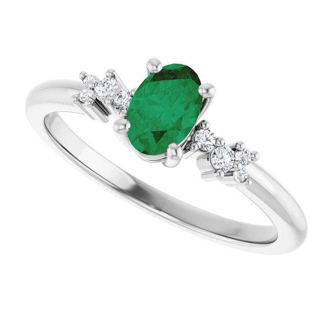 14k-white-lab-grown-emerald-&-.06-ctw-lab-grown-diamond-ring