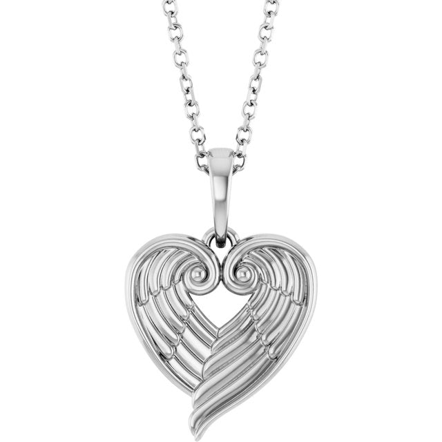 14k-white-angel-wing-heart-16-18"-necklace