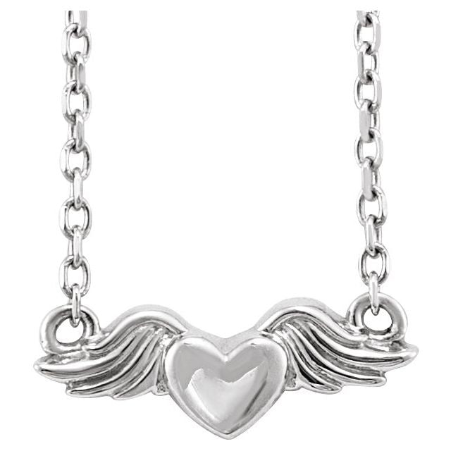 14k-white-heart-with-angel-wings-18"-necklace