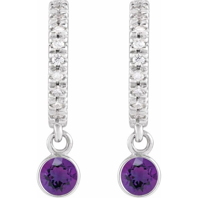 14k-white-natural-amethyst-&-.08-ctw-natural-diamond-french-set--hoop-earrings