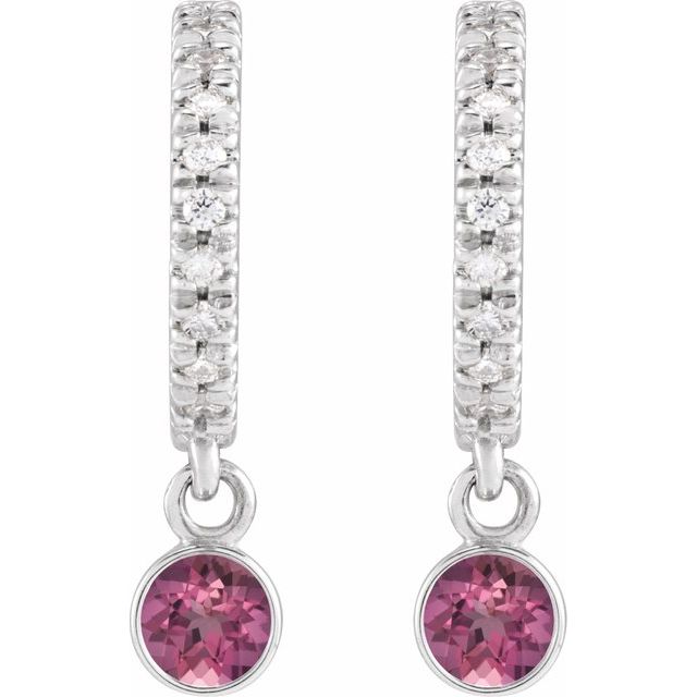14k-white-natural-pink-tourmaline-&-.08-ctw-natural-diamond-french-set--hoop-earrings