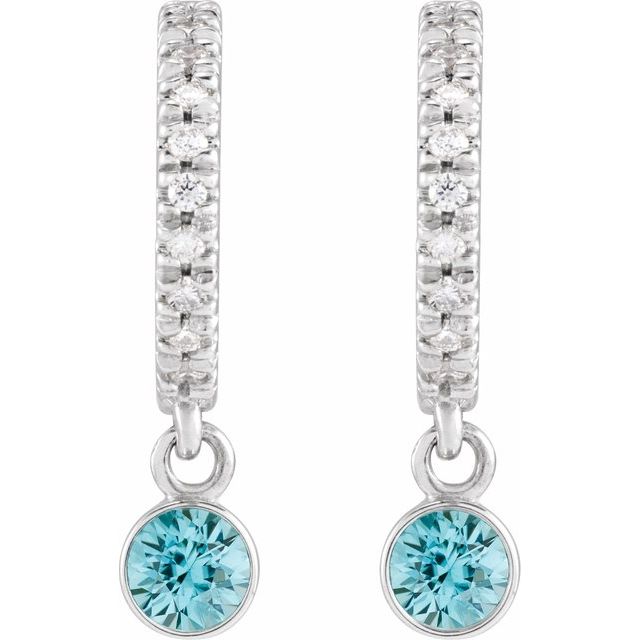 14k-white-natural-blue-zircon-&-.08-ctw-natural-diamond-french-set--hoop-earrings