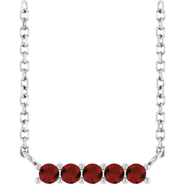 sterling-silver-natural-mozambique-garnet-bar-16"-necklace