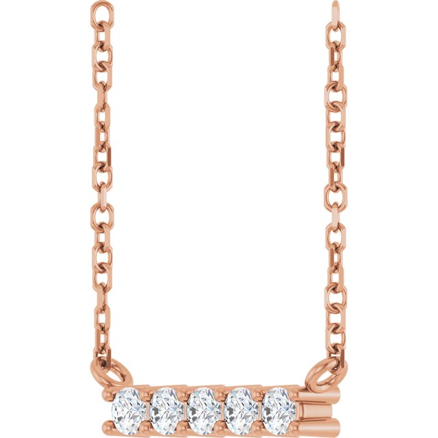 14k-rose-natural-white-sapphire-bar-16"-necklace