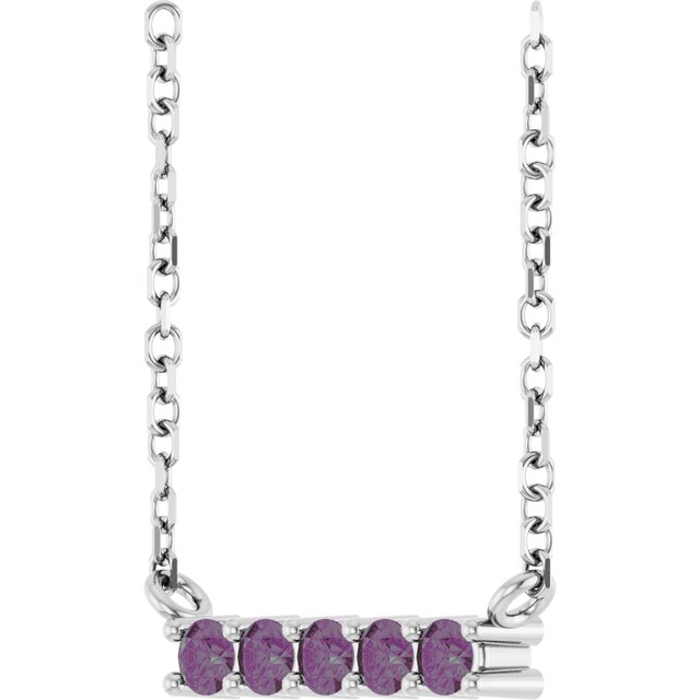 14k-white-natural-alexandrite-bar-16"-necklace