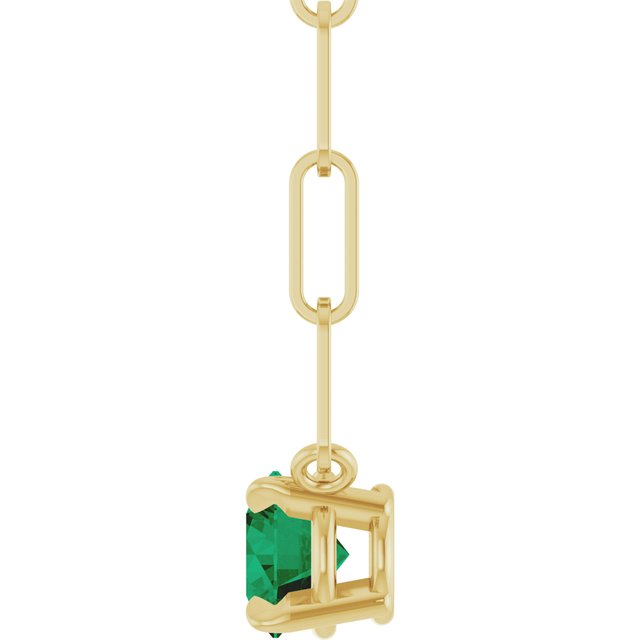 14k-yellow-gold-lab-grown-emerald-18"-necklace