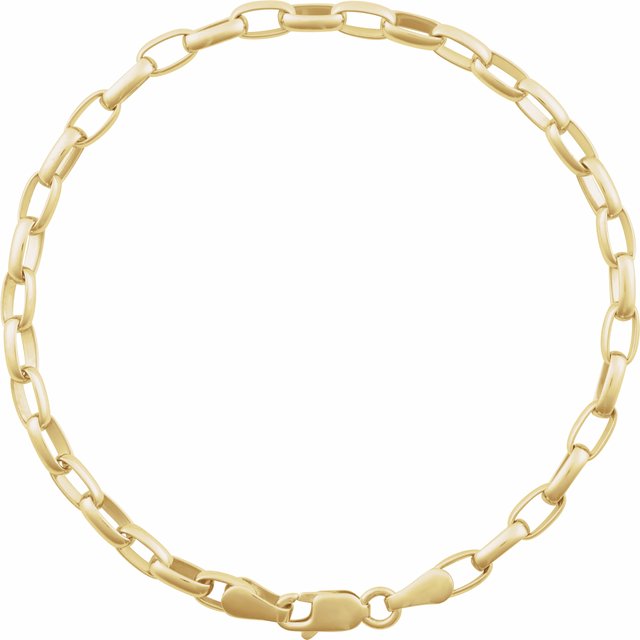 14k-yellow--puffed-oval-cable-7"-chain