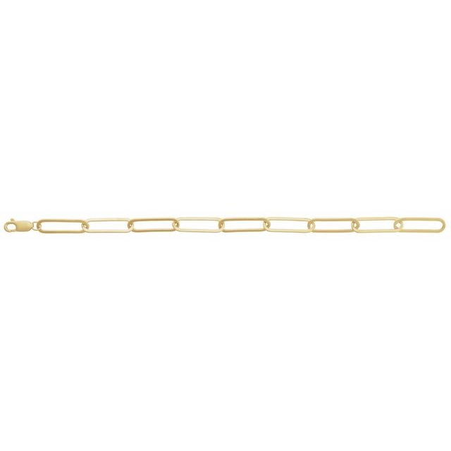 14k-yellow--paperclip-style-7"-chain