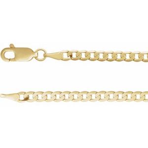 Bezel-Set Solitaire Curb Link Bracelet