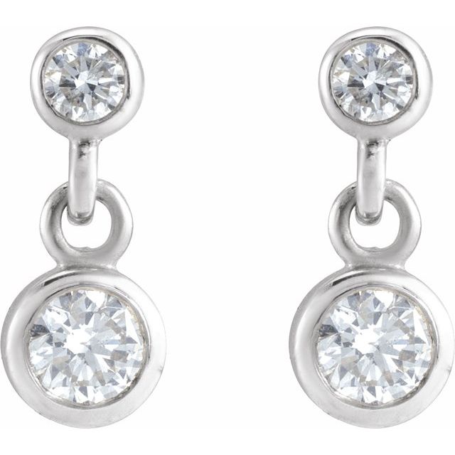 sterling-silver-1/4-ctw-natural-diamond-two-stone-earrings