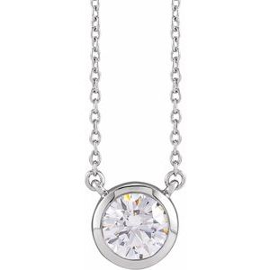 1 ct Lab-Grown Diamond Adjustable Necklace