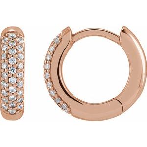 1/4 ct Lab-Grown Diamond Hinged Hoop Earrings