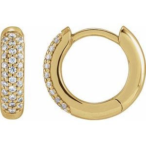 1/4 ct Lab-Grown Diamond Hinged Hoop Earrings