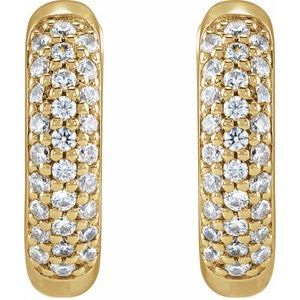 1/4 ct Lab-Grown Diamond Hinged Hoop Earrings