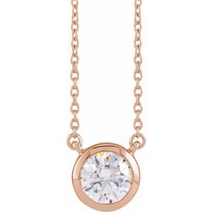 1 ct Lab-Grown Diamond Adjustable Necklace