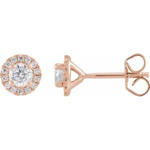 1 ct Lab-Grown Diamond Cocktail-Style Halo-Style Stud Earrings