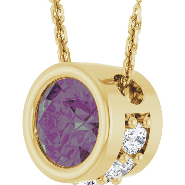 14k-yellow-lab-grown-alexandrite-&-.07-ctw-natural-diamond-18"-necklace