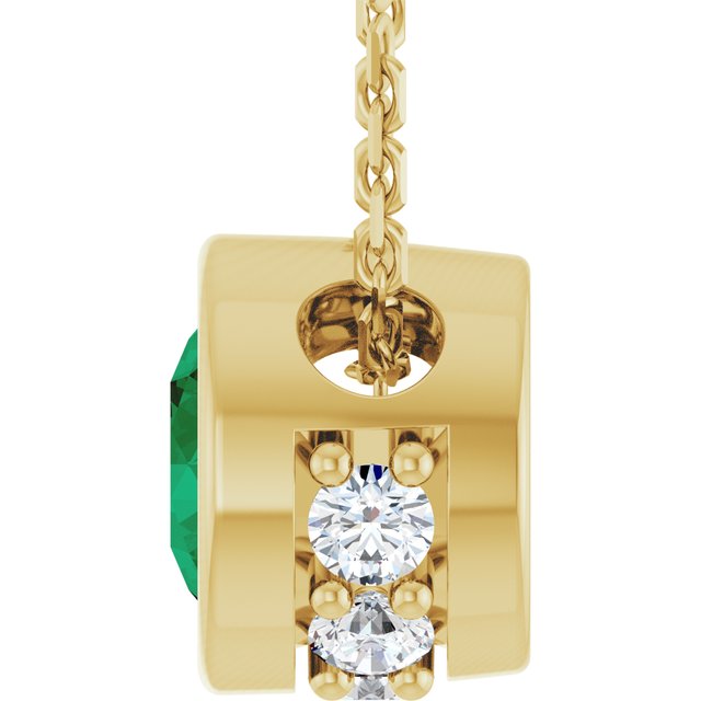 14k-yellow-natural-emerald-&-.07-ctw-natural-diamond-18"-necklace