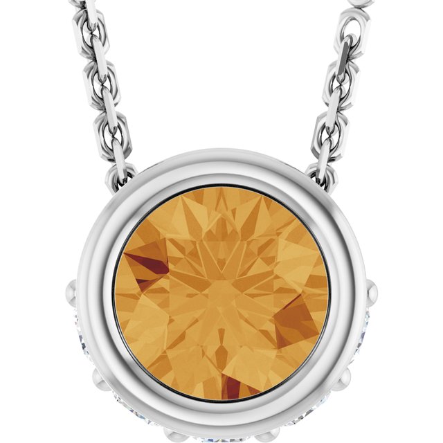 14k-white-natural-citrine-&-.07-ctw-natural-diamond-18"-necklace