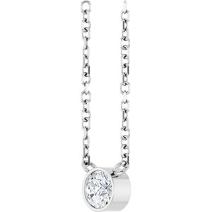 0.06 ct Diamond Bezel-Set Solitaire Necklace
