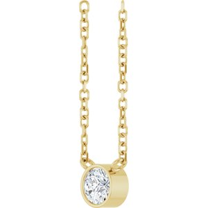 0.06 ct Diamond Bezel-Set Solitaire Necklace