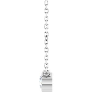 0.06 ct Diamond Bezel-Set Solitaire Necklace