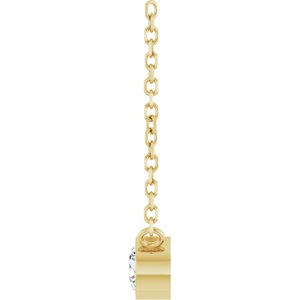 0.06 ct Diamond Bezel-Set Solitaire Necklace
