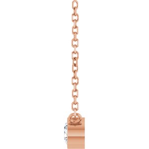 0.06 ct Diamond Bezel-Set Solitaire Necklace
