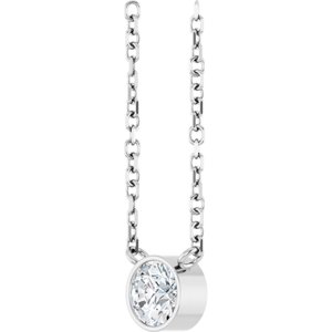 0.06 ct Diamond Bezel-Set Solitaire Necklace