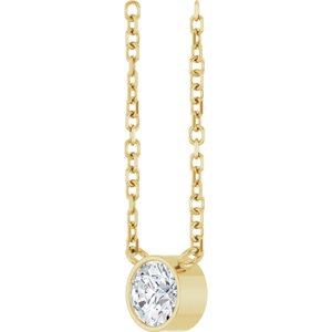 0.06 ct Diamond Bezel-Set Solitaire Necklace