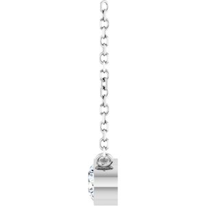 0.06 ct Diamond Bezel-Set Solitaire Necklace