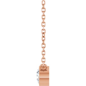 0.06 ct Diamond Bezel-Set Solitaire Necklace