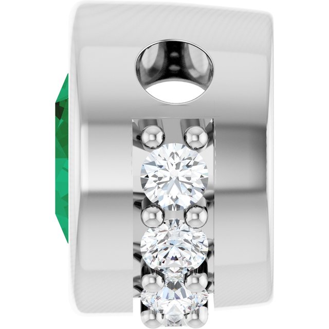 sterling-silver-natural-emerald-&-1/10-ctw-natural-diamond-pendant