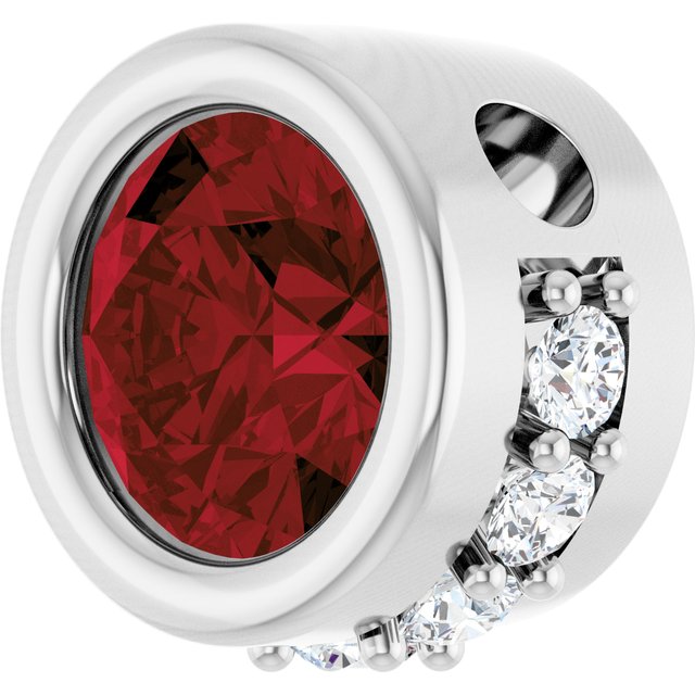 14k-white-natural-mozambique-garnet-&-1/10-ctw-natural-diamond-pendant